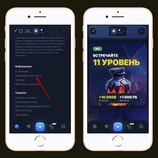 Уровни профиля на площадке